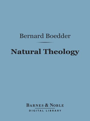 cover image of Natural Theology (Barnes & Noble Digital Library)